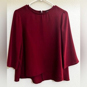 Topshop maroon shirt